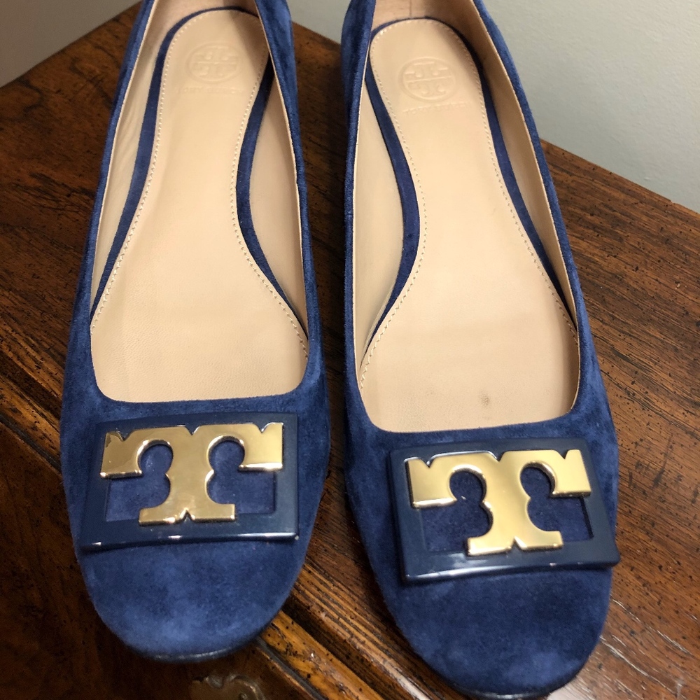 Blue Suede Tory Burch Flats